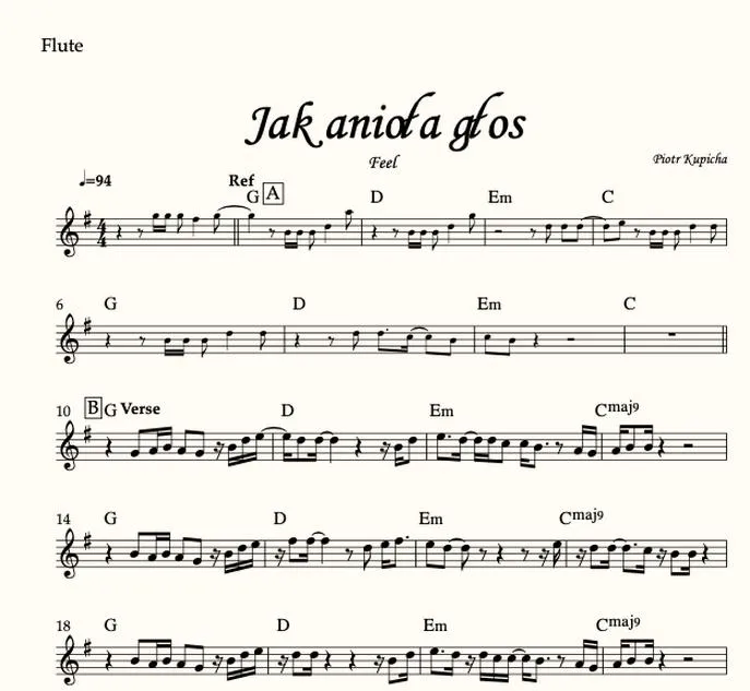 Jak anioła głos na pianino
