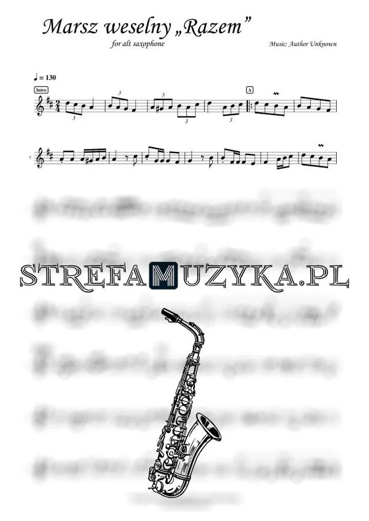 Marsz weselny na saksofonie