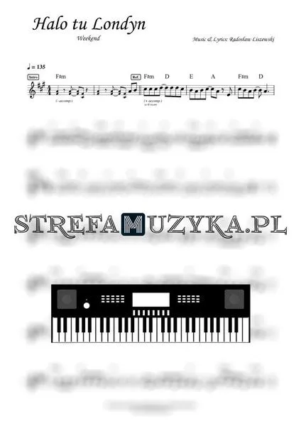 Naklejanie nut na keyboard