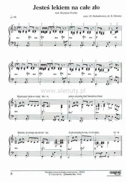 Nuty na pianino