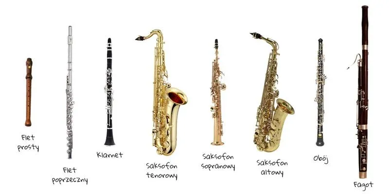 Rodzaje instrumentów dętych